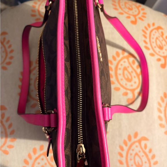 Coach Signature Brown and Pink Tote Bag - Picture 3 of 7